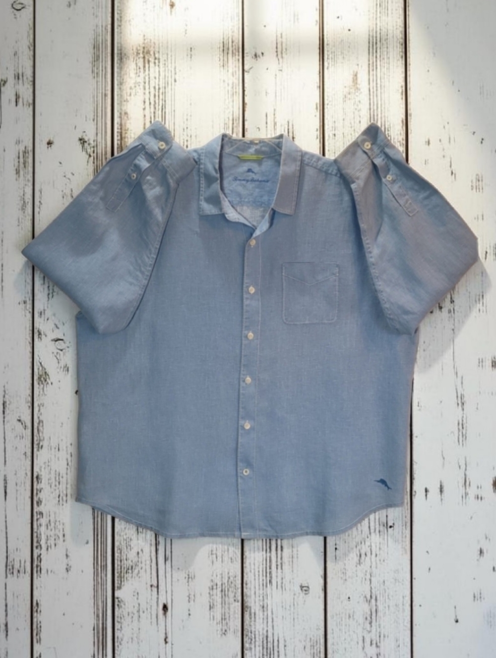Tommy Bahama "Sea Glass Breezer" 100% Linen Long Sleeve Shirt Men's2XLB Big NWOT